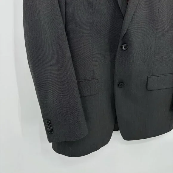 MICHAEL KORS blazer 42L gray two button suit jacket stretch modern fit business - Picture 5 of 8